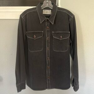 Men's Casual Button Down Shirt - Black